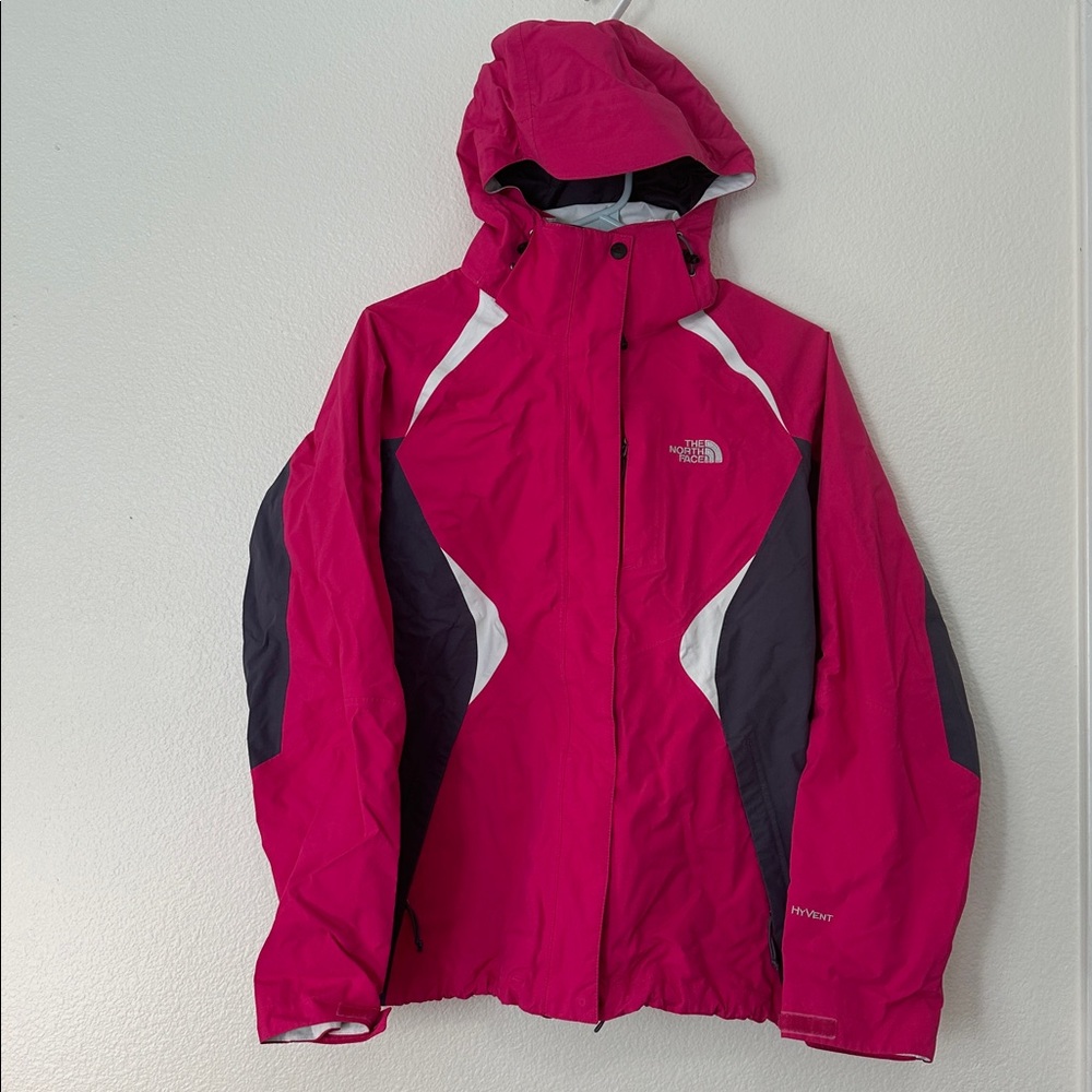Pink North Face Shell Ski Jacket Women Small